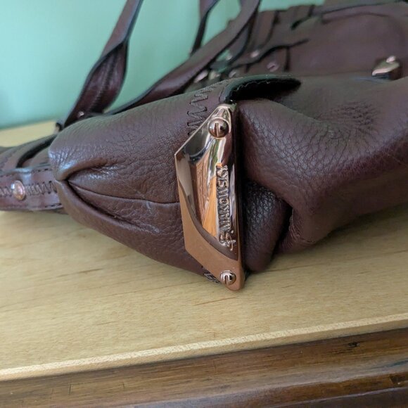 B Makowsky Brown Leather Purse - Picture 5 of 8